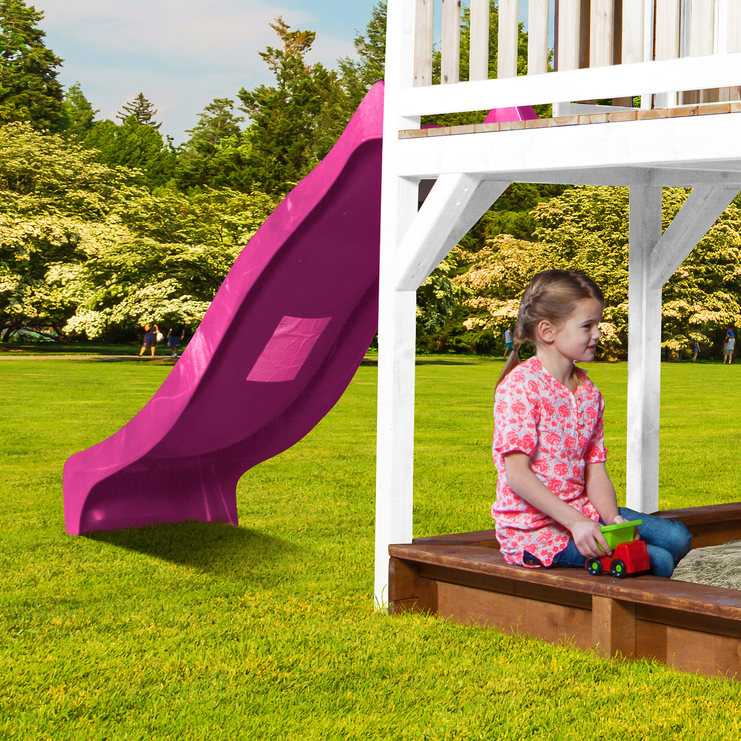 AXI Spielhaus Liam braun B/H/L: ca. 377x291x255 cm