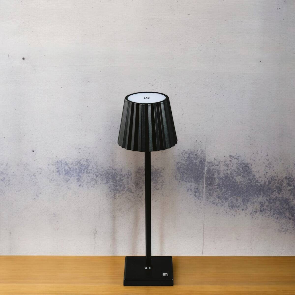 BERGNER LED-Tischleuchte Charcoal schwarz B/H: ca. 11,6x38 cm