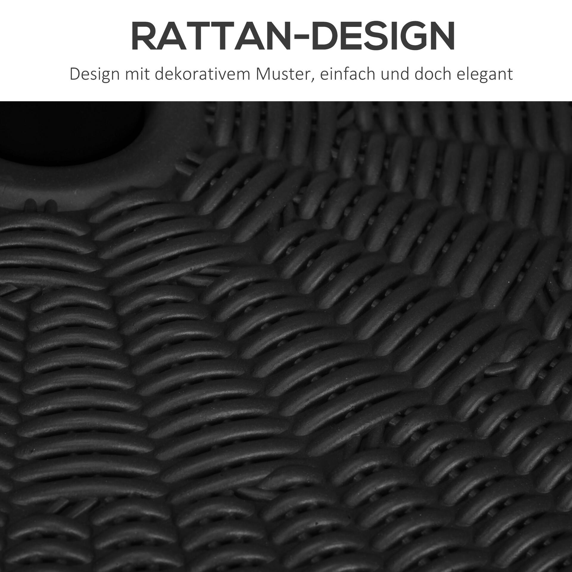 Outsunny Schirmständer schwarz Kunststoff B/H/L: ca. 51x51x36 cm