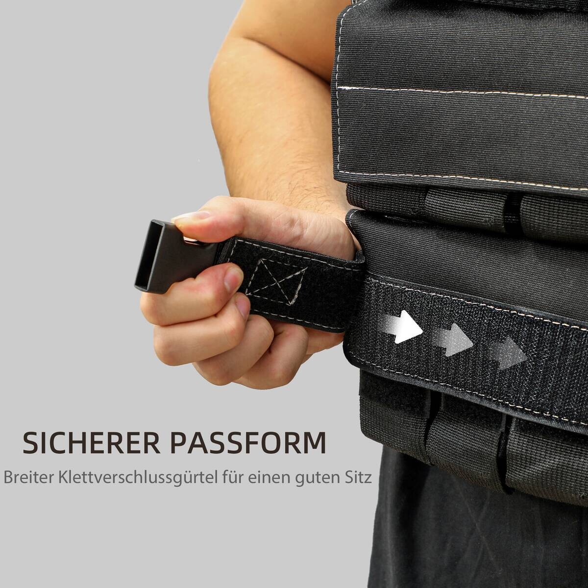 SPORTNOW Gewichtsweste schwarz Metall B/H/L: ca. 40x0,1x50 cm