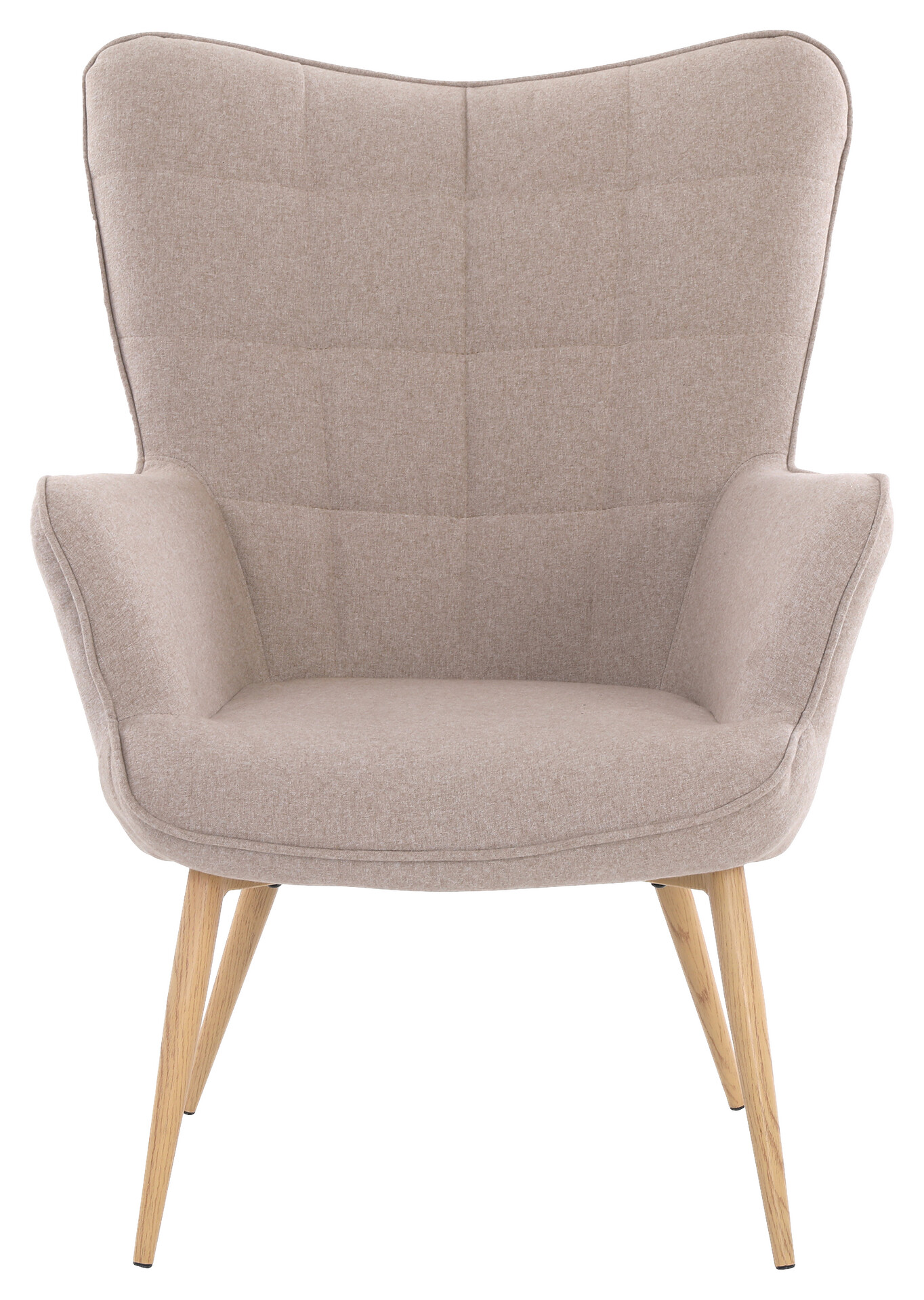 byLIVING Sessel UTA sand natur Stoff Metall B/H/T: ca. 72x97x80 cm