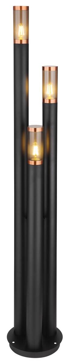 Außenleuchte Kupfer schwarz Rauch H/D: ca. 170x28 cm