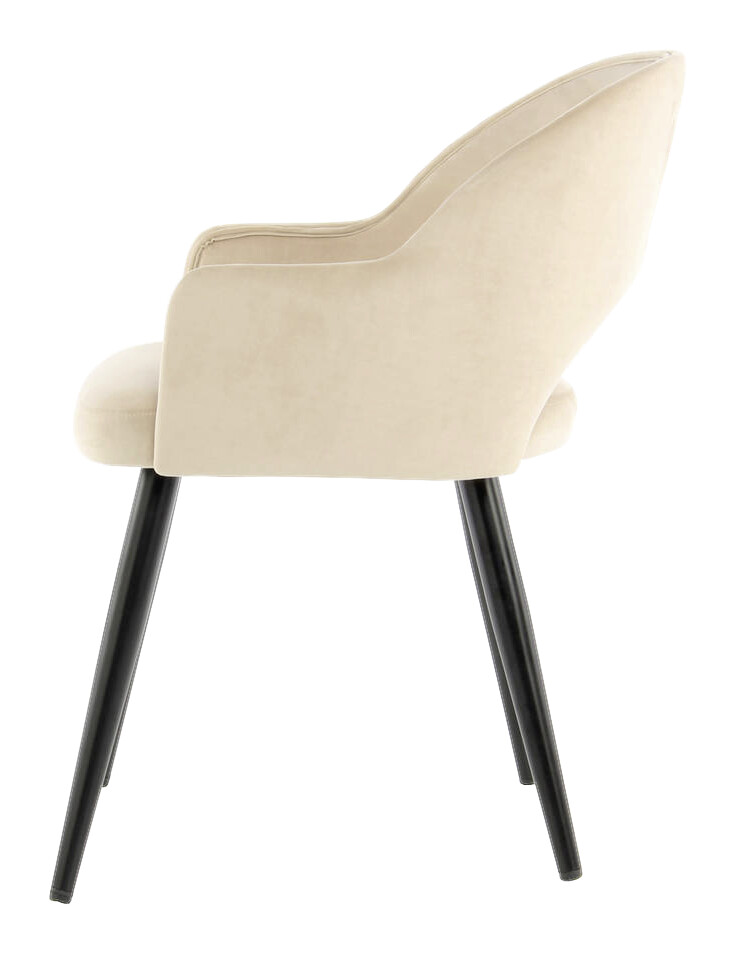 Stuhl Joris 100 2er champagner Microfaser B/H/T: ca. 55x77x58 cm