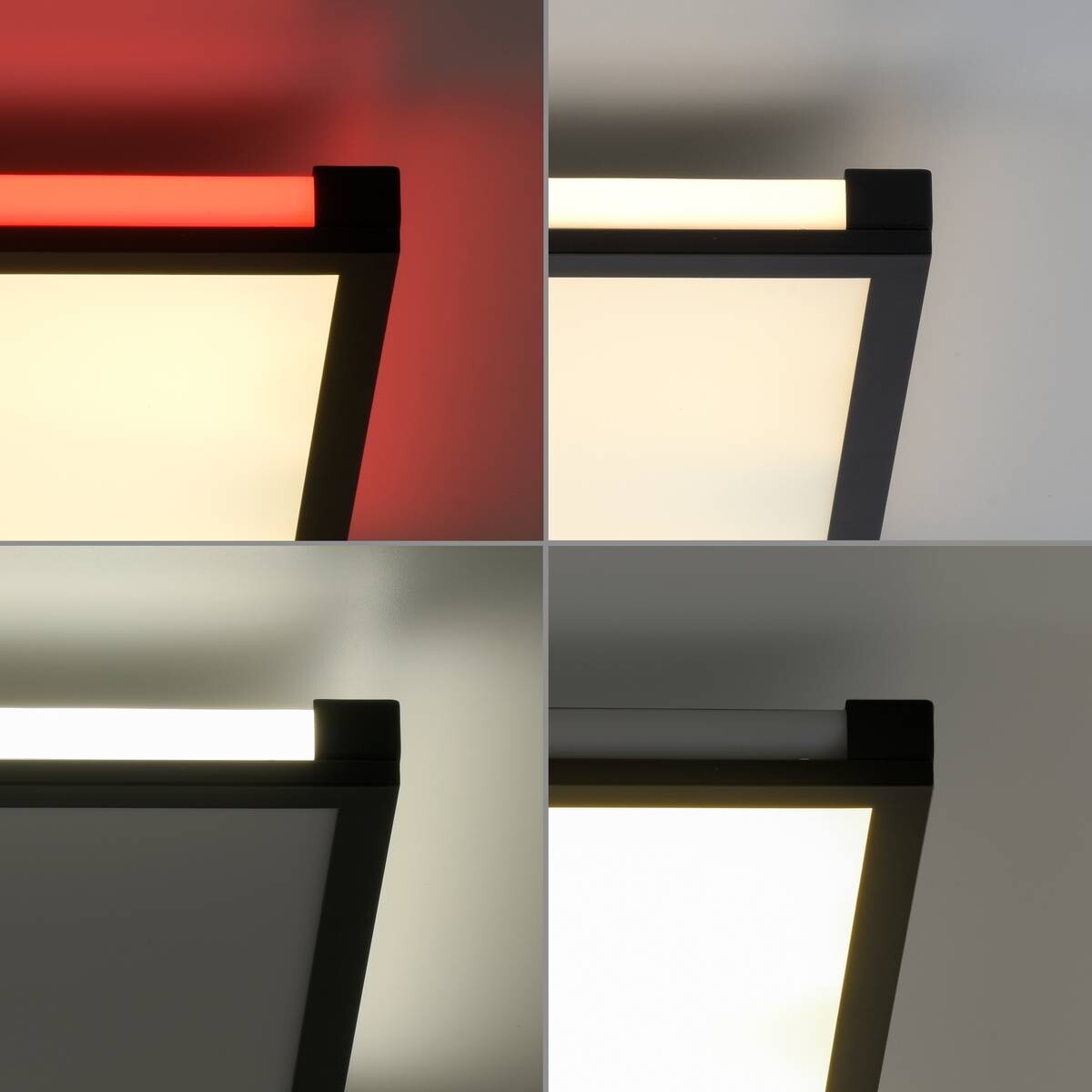 Just Light LED-Deckenleuchte MARIO 11622-18 schwarz weiß Kunststoff Metall B/H/T: ca. 25x7,1x100 cm 2 Brennstellen