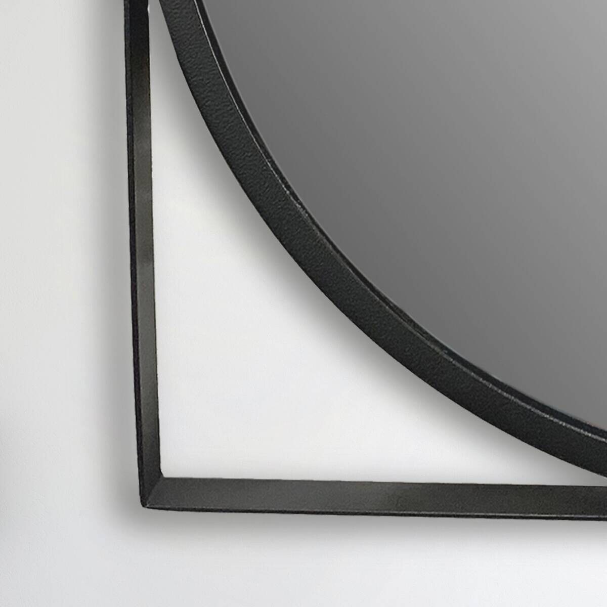 Wohnling Wandspiegel schwarz Metall T/D: ca. 2,5x54 cm