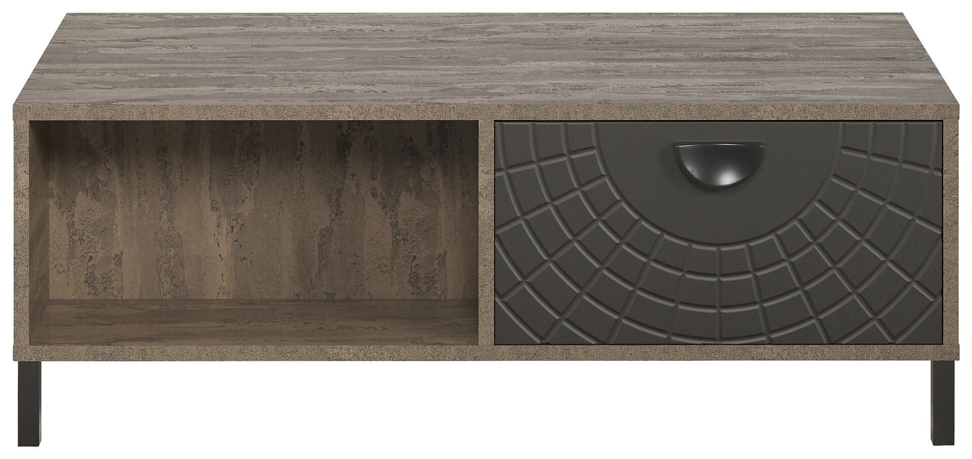 Couchtisch Fusion Eiche dunkel Nachbildung bronze Optik B/H/T: ca. 110x37x60 cm