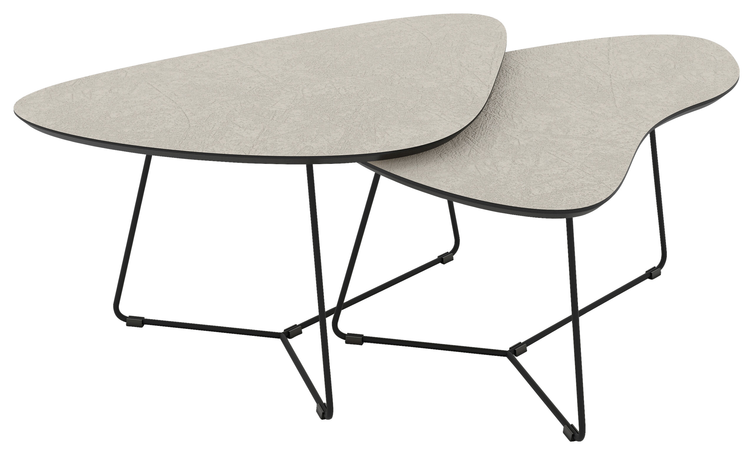 Hela Couchtisch Pisa hellbraun Metall Holzwerkstoff B/H/T: ca. 87x43x59 cm