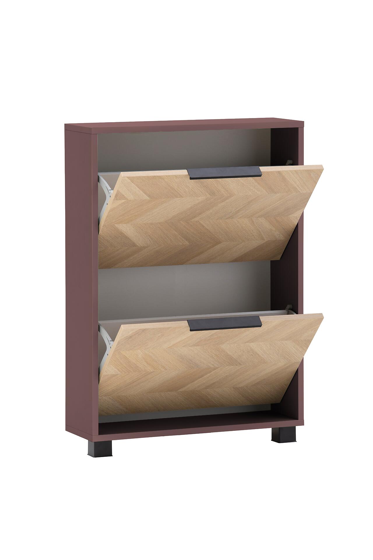 Schuhkipper Piazza, 2er mauve B/H/T: ca. 59,8x85,7x19,55 cm