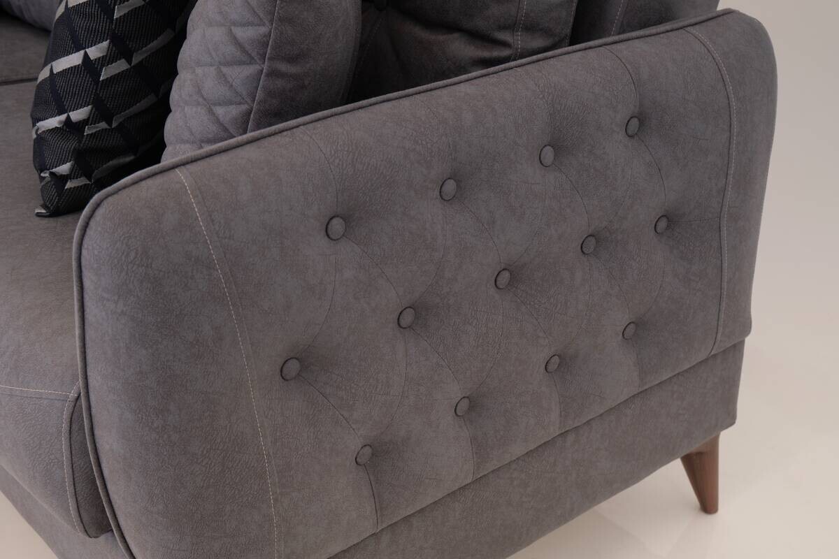 Sofa 3-2-1 Mislina blaugrau Microfaser