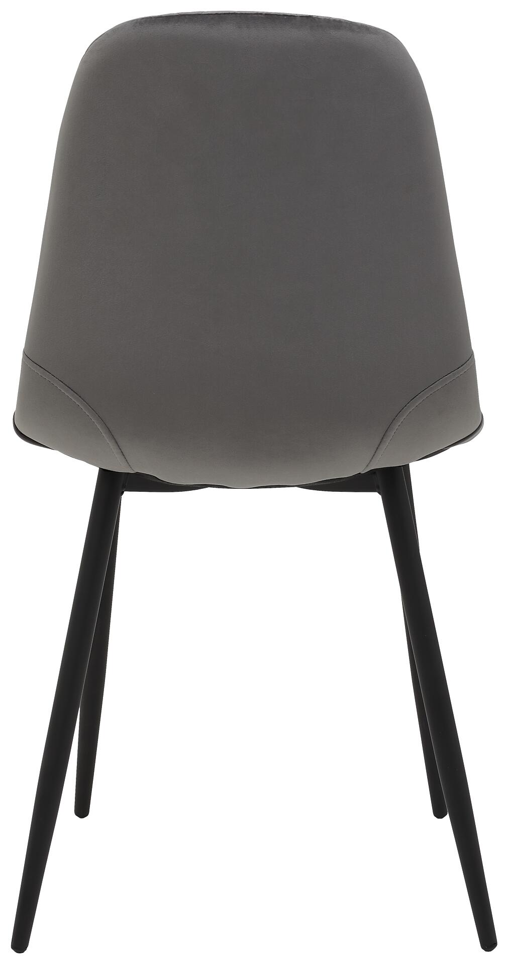 Stuhl Mira 4er Set grau Samtoptik B/H/T: ca. 44x89x53,5 cm