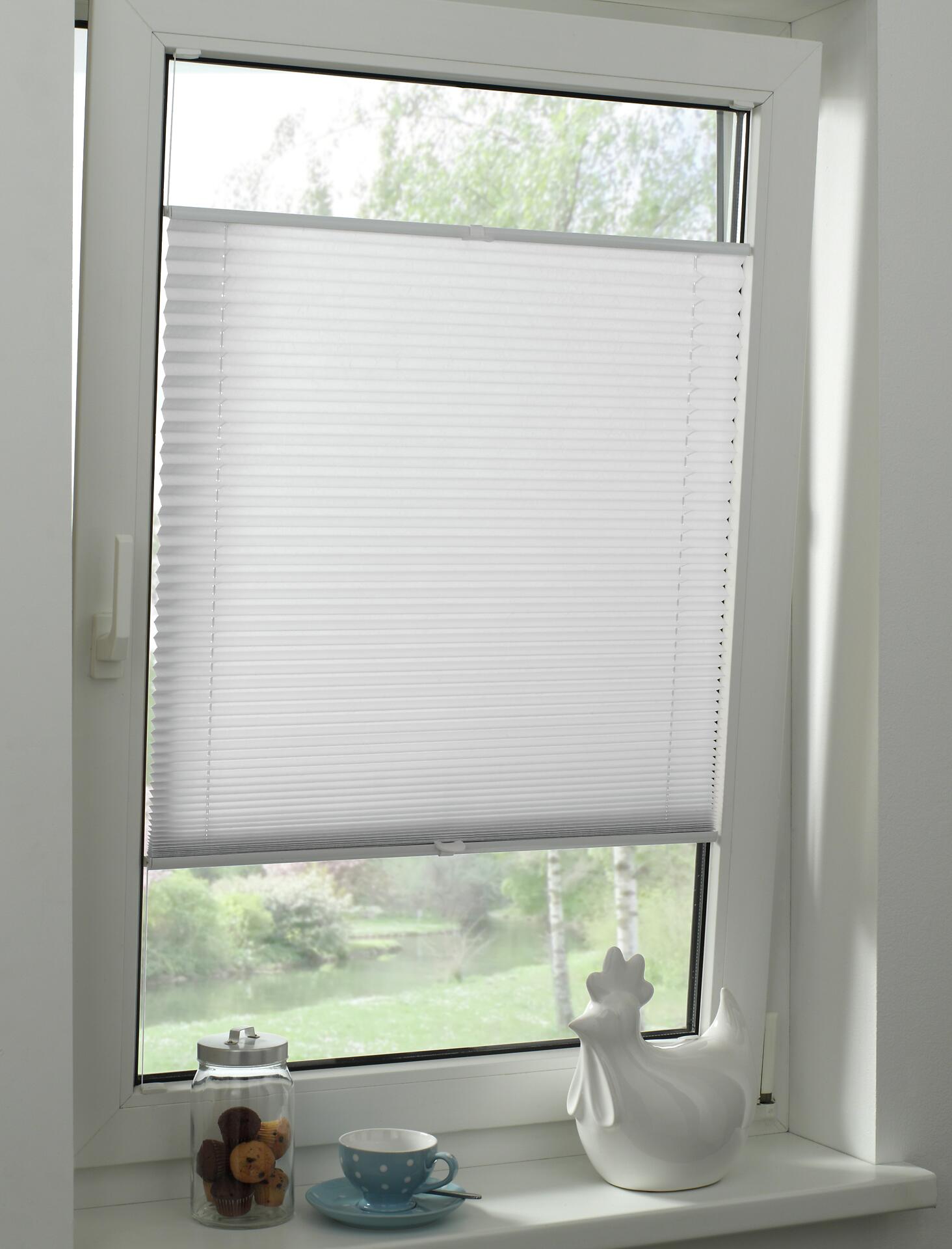 Boviva Spannplissee weiß B/L: ca. 70x130 cm