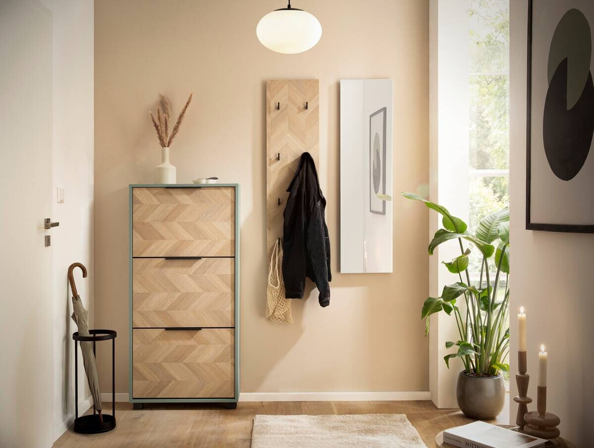 Schuhkipper Piazza, 3er Pistazie B/H/T: ca. 59,8x124,5x19,55 cm