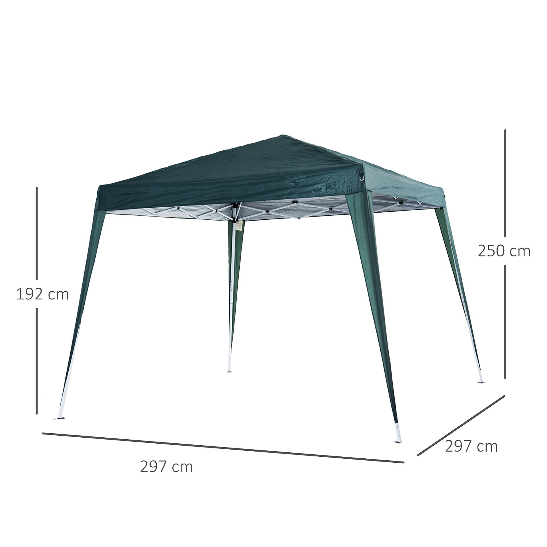 Outsunny Pavillon grün Stahl B/H/L: ca. 240x250x240 cm