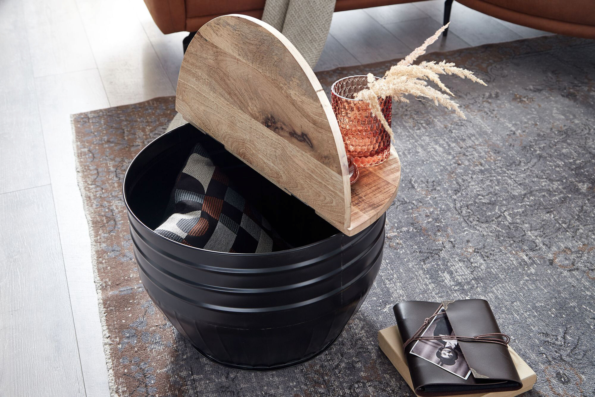 Wohnling Couchtisch schwarz B/H/T: ca. 60x41x60 cm