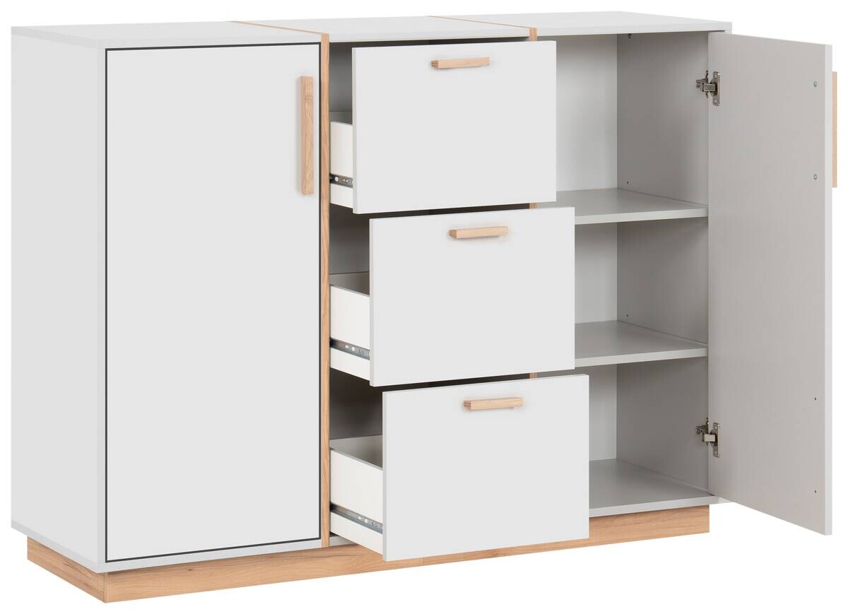 Kommode Split grau Jackson Hickory Nachbildung B/H/T: ca. 125x94x40 cm