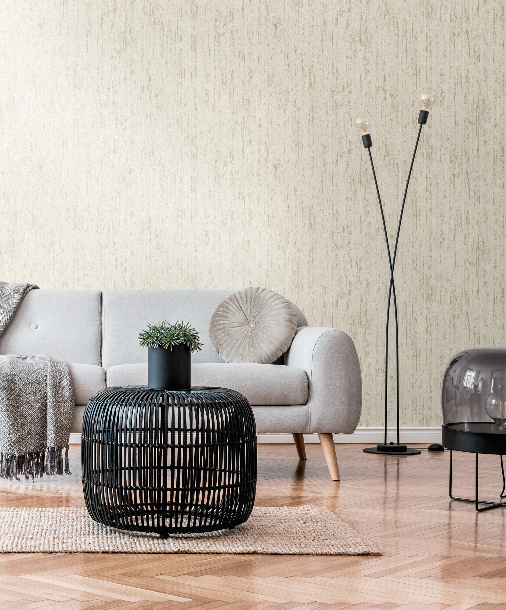 A.S.Creation Vliestapete beige gold B/H/D: ca. 53x1005x8,3 cm