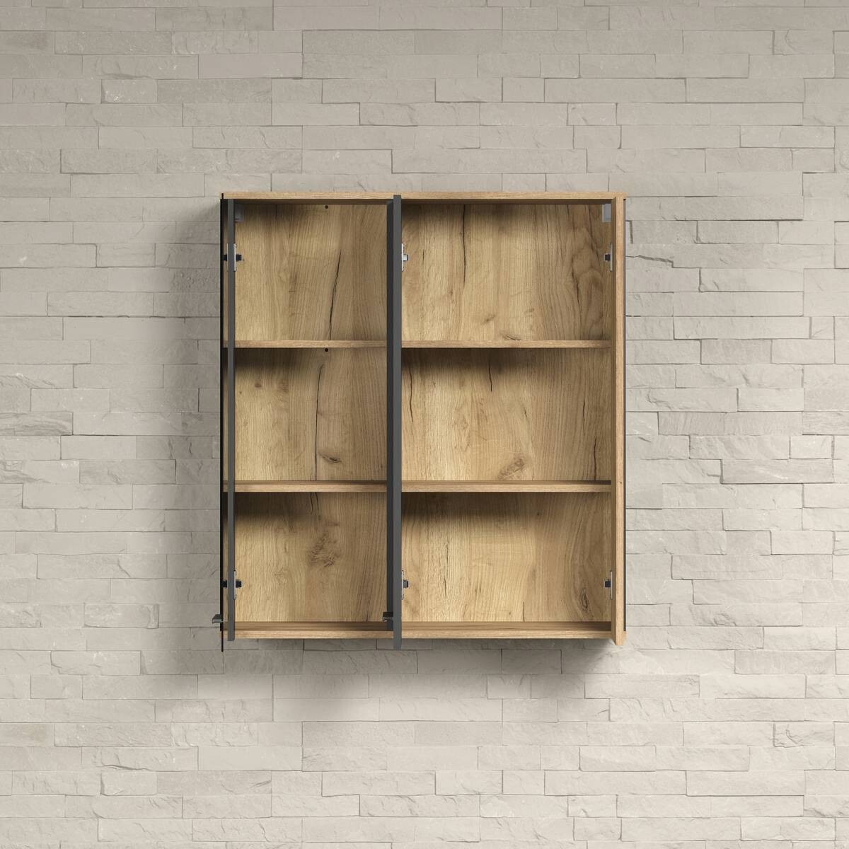 Hängevitrine Esteban anthrazit Eiche Evoke Coast Nachbildung B/H/T: ca. 90x99x34 cm Hängevitrine Esteban anthrazit Eiche Evoke Coast Nachbildung B/H/T: ca. 90x99x34 cm