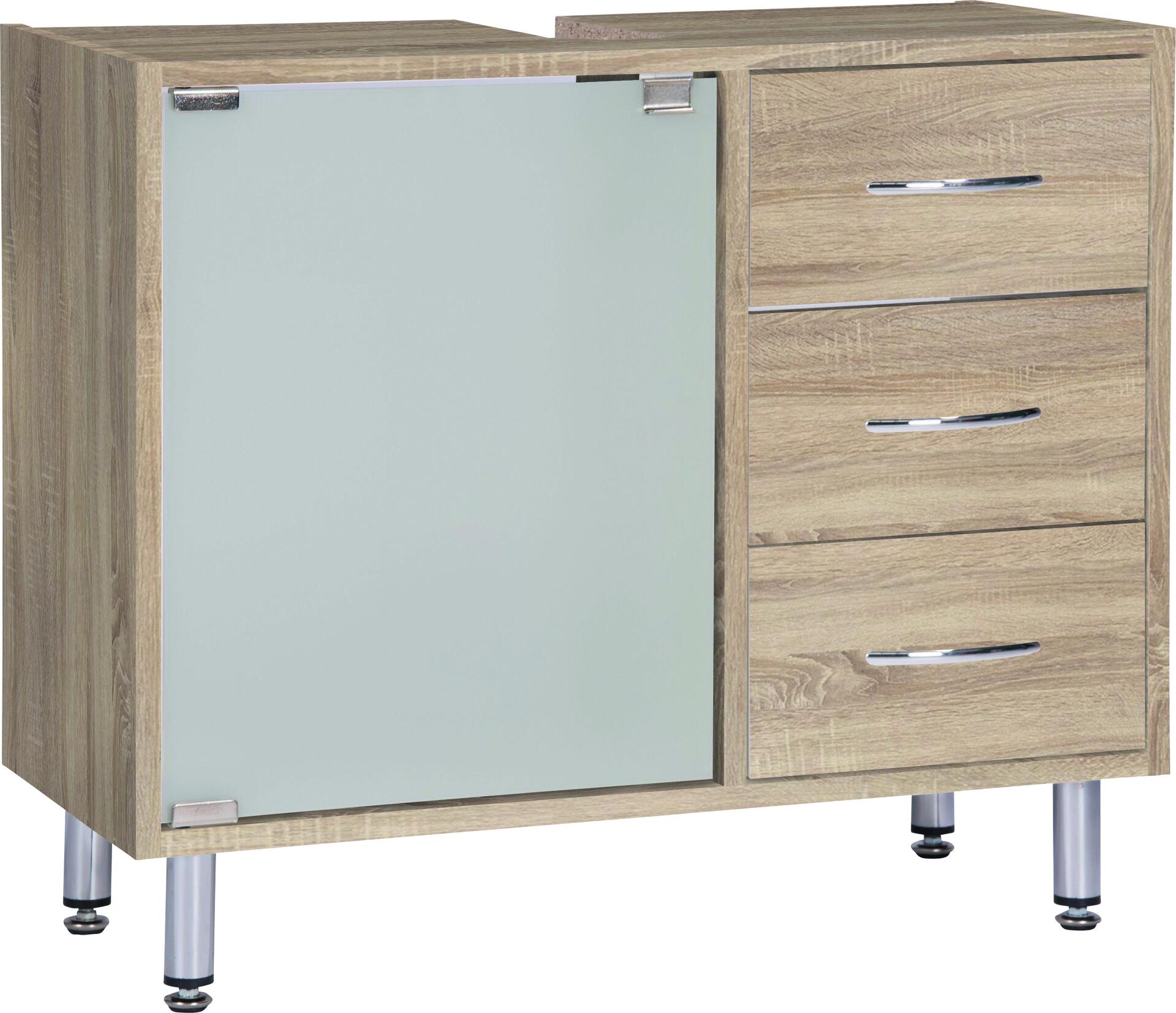 Waschbeckenunterschrank Lana Eiche Sonoma Nachbildung B/H/T: ca. 66x56x29 cm