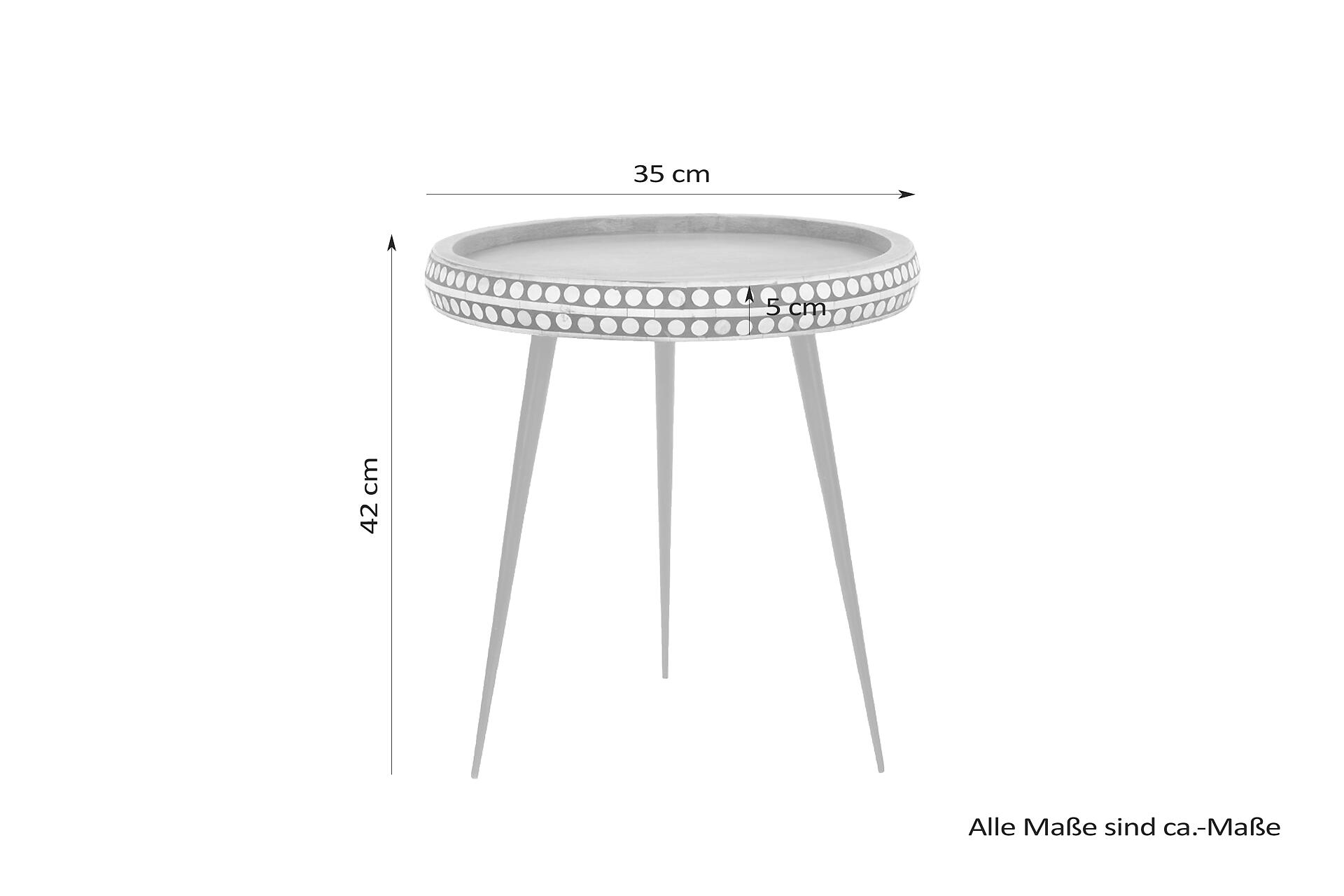 Beistelltisch JANA natur Lack matt schwarz pulverbeschichtet Echtholz Metall