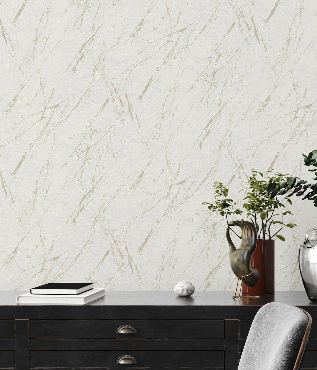 A.S.Creation Vliestapete silber champagner B/H/D: ca. 53x1005x9,8 cm