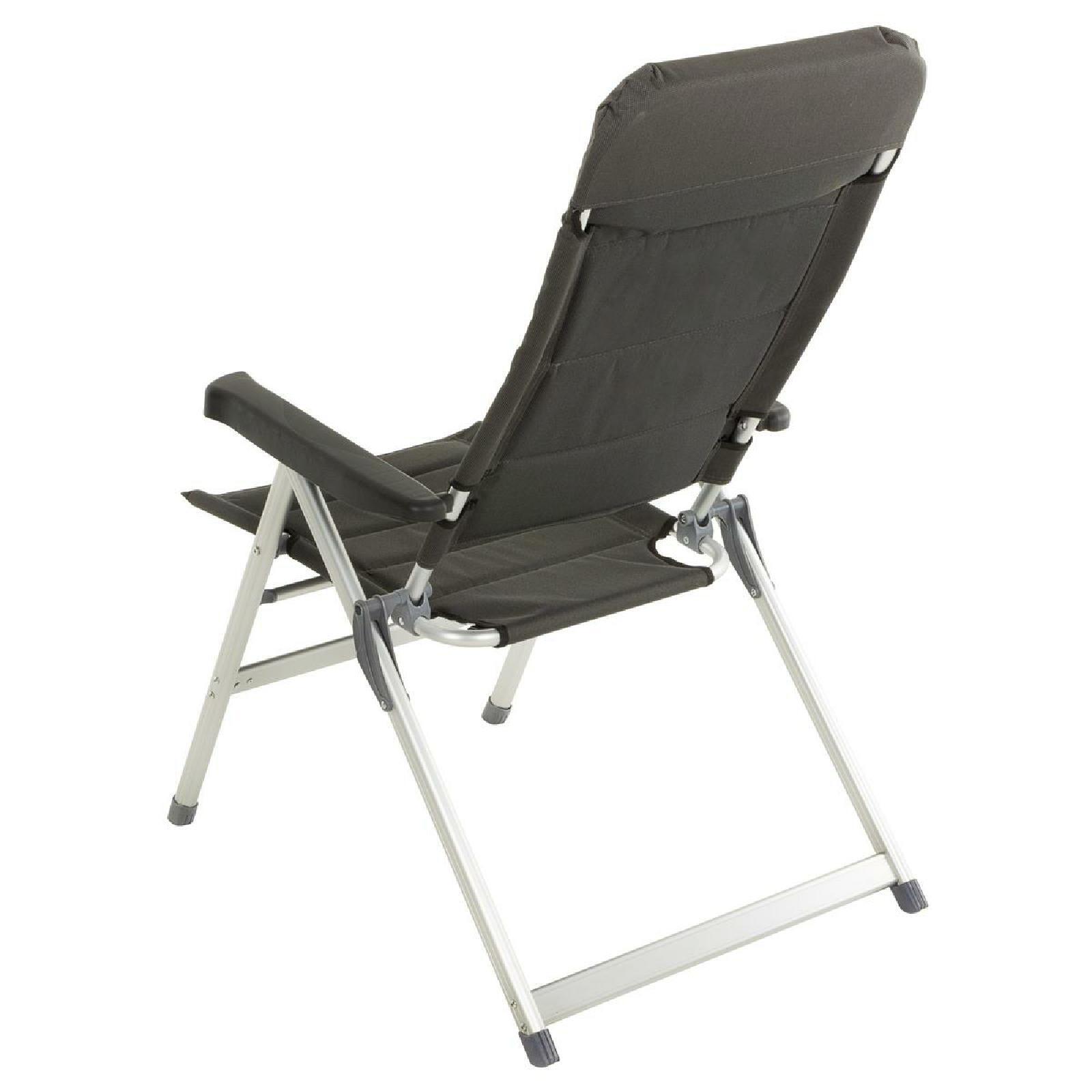 VCM Campingstuhl-Set grau Polyester-Mischgewebe B/H/T: ca. 63x122x58 cm