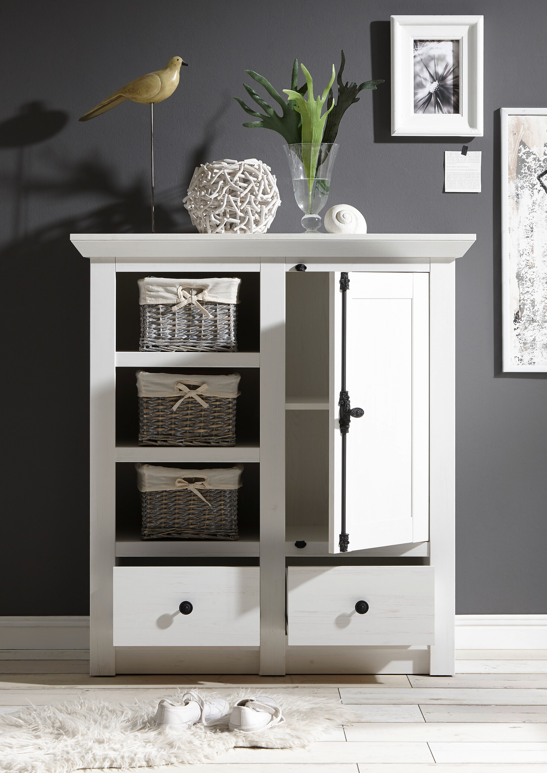 Highboard Westerland weiß B/H/T: ca. 105x115x45 cm