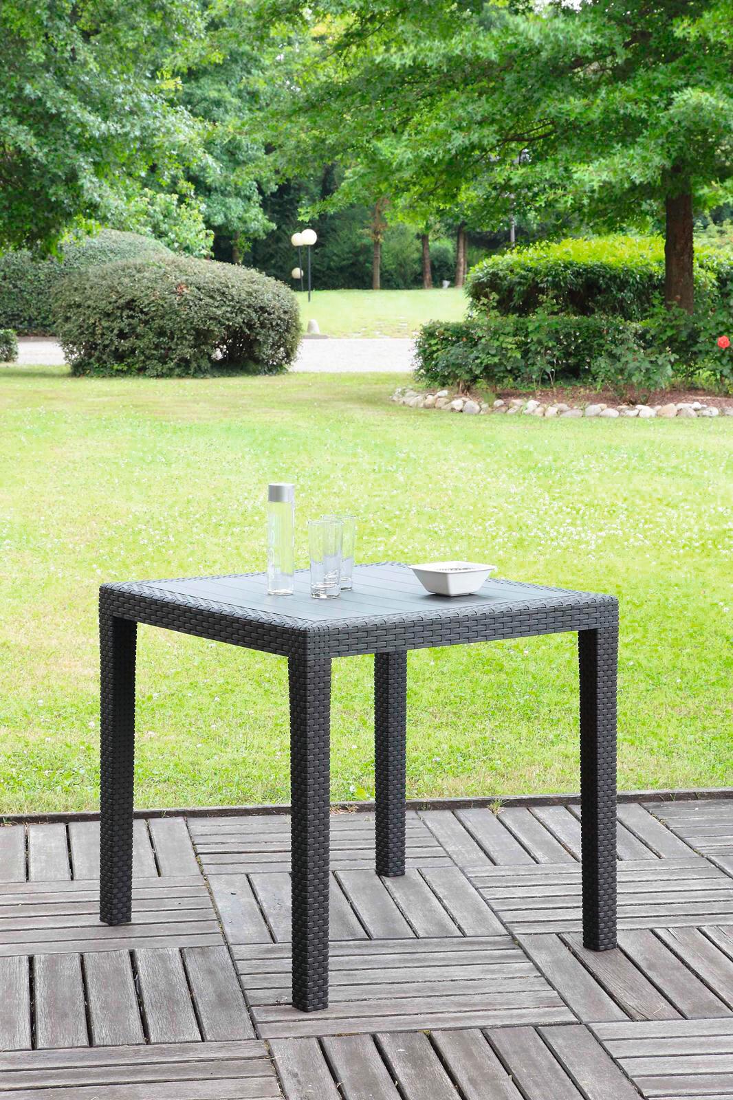 ProGarden Tisch King anthrazit Kunststoff B/H/L: ca. 79x72x79 cm