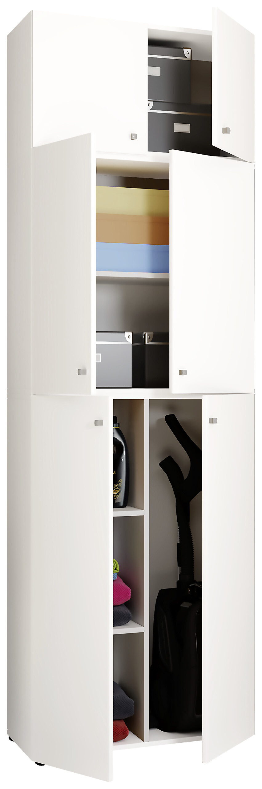 Putzschrank Lona weiß B/H/T: ca. 70x223x39 cm Putzschrank Lona weiß B/H/T: ca. 70x223x39 cm