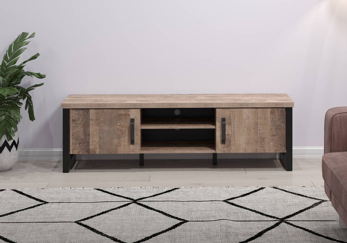 TV-Lowboard Emile Eiche Tabak Nachbildung B/H/T: ca. 166x50x45 cm