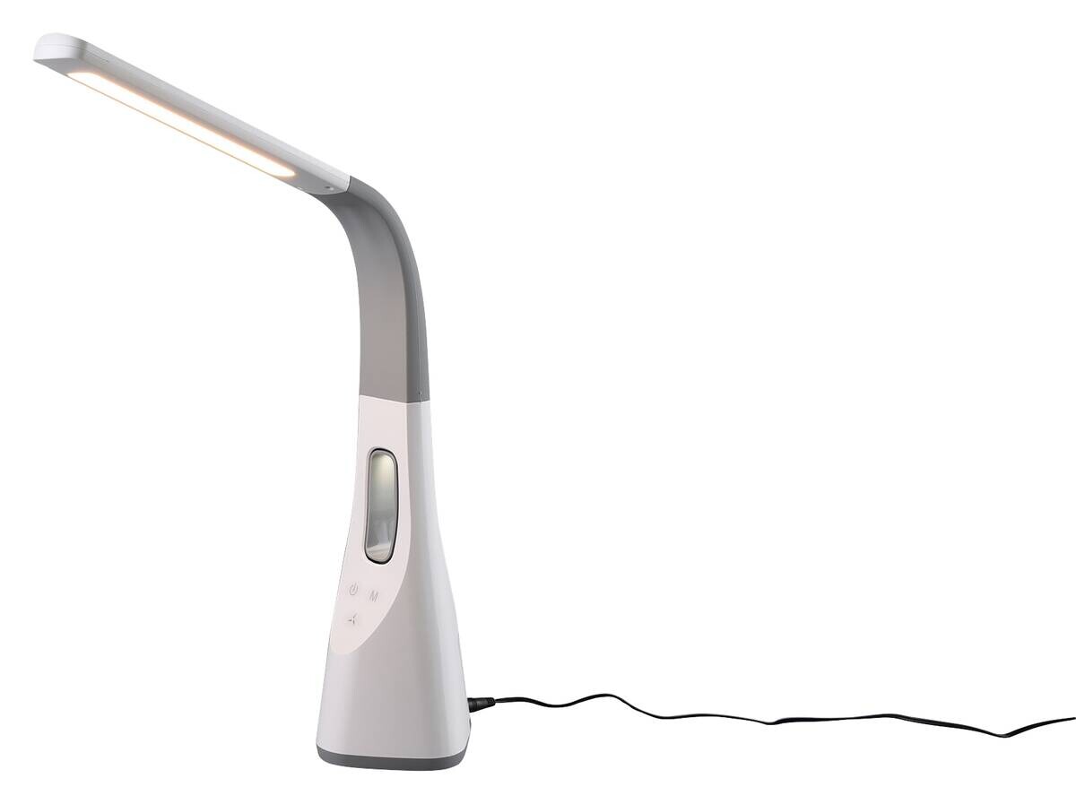 Reality Tischleuchte Vento weiß Kunststoff B/H/L: ca. 13x46x38 cm