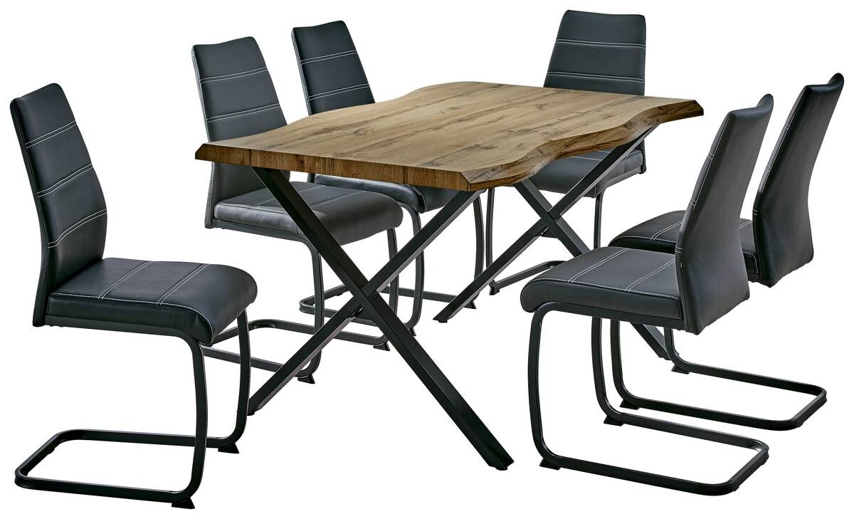 Esstisch Gerda Eiche Wildeiche Nachbildung B/H/T: ca. 140x76x90 cm