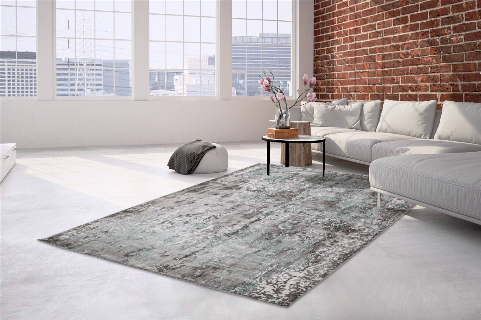 Arte Espina Kurzflorteppich Ocean 200 türkis B/L: ca. 170x240 cm