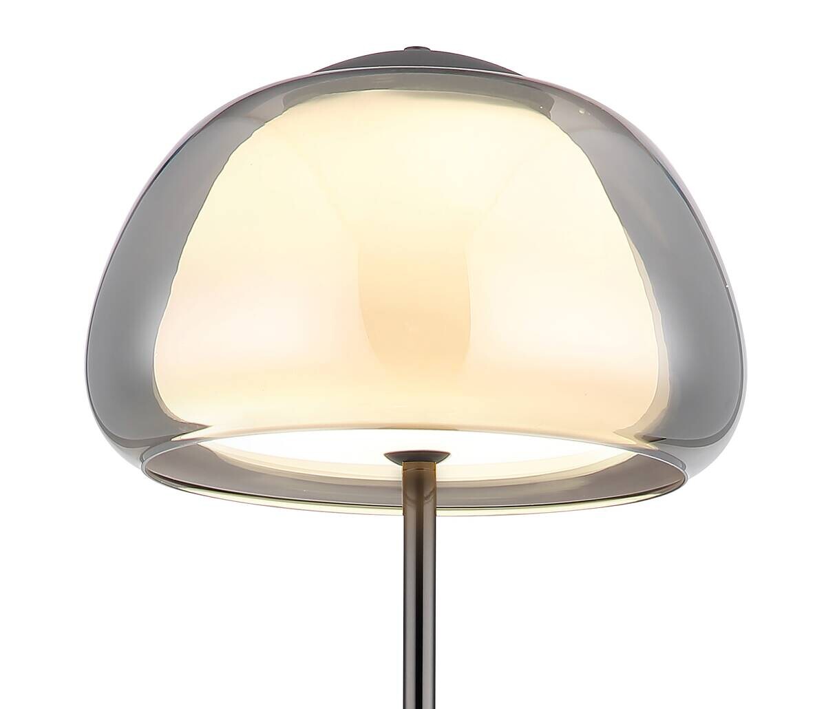 GLOBO Stehleuchte Chrom schwarz Metall Glas B/H/L: ca. 44x37x44 cm