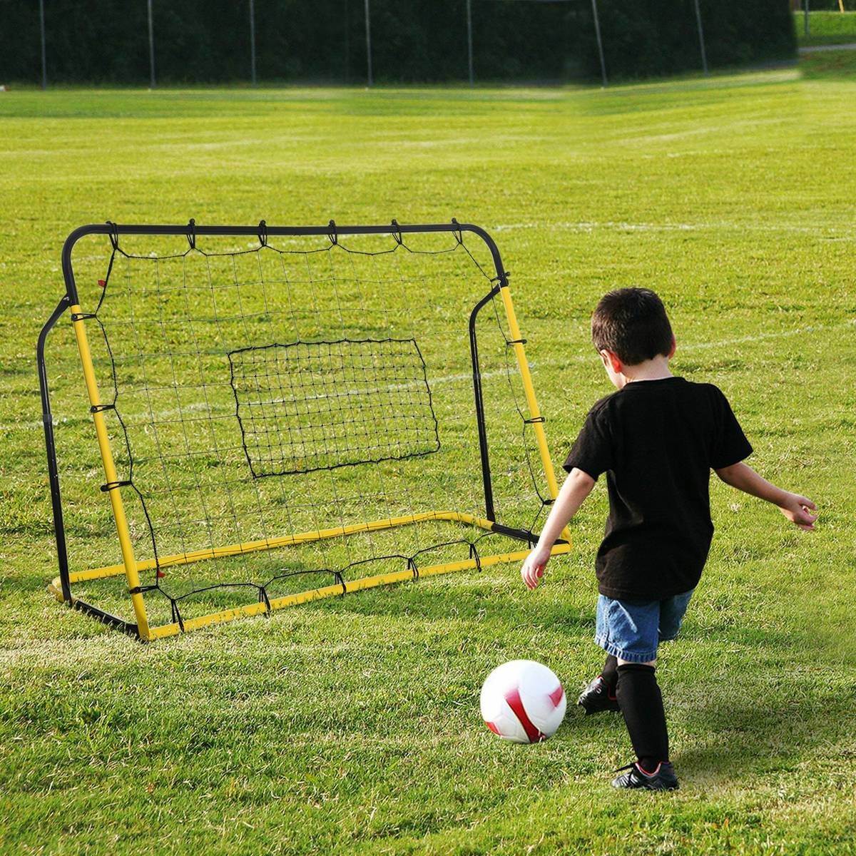 HOMCOM Fußballnetz gelb B/H/T: ca. 184x123x63 cm