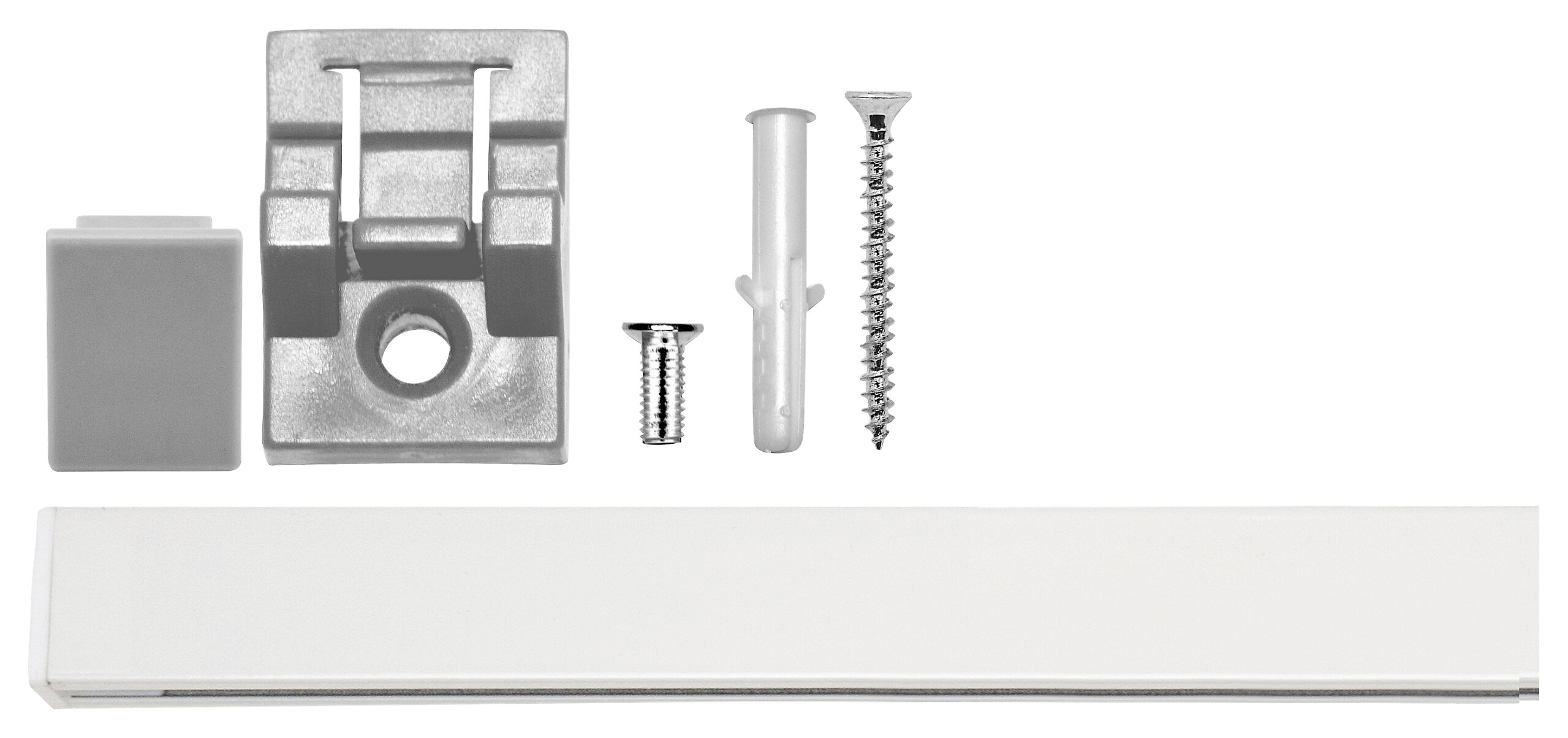 ondeco Gardinenschiene smart weiß Metall L: ca. 160 cm 1.0 Läufe