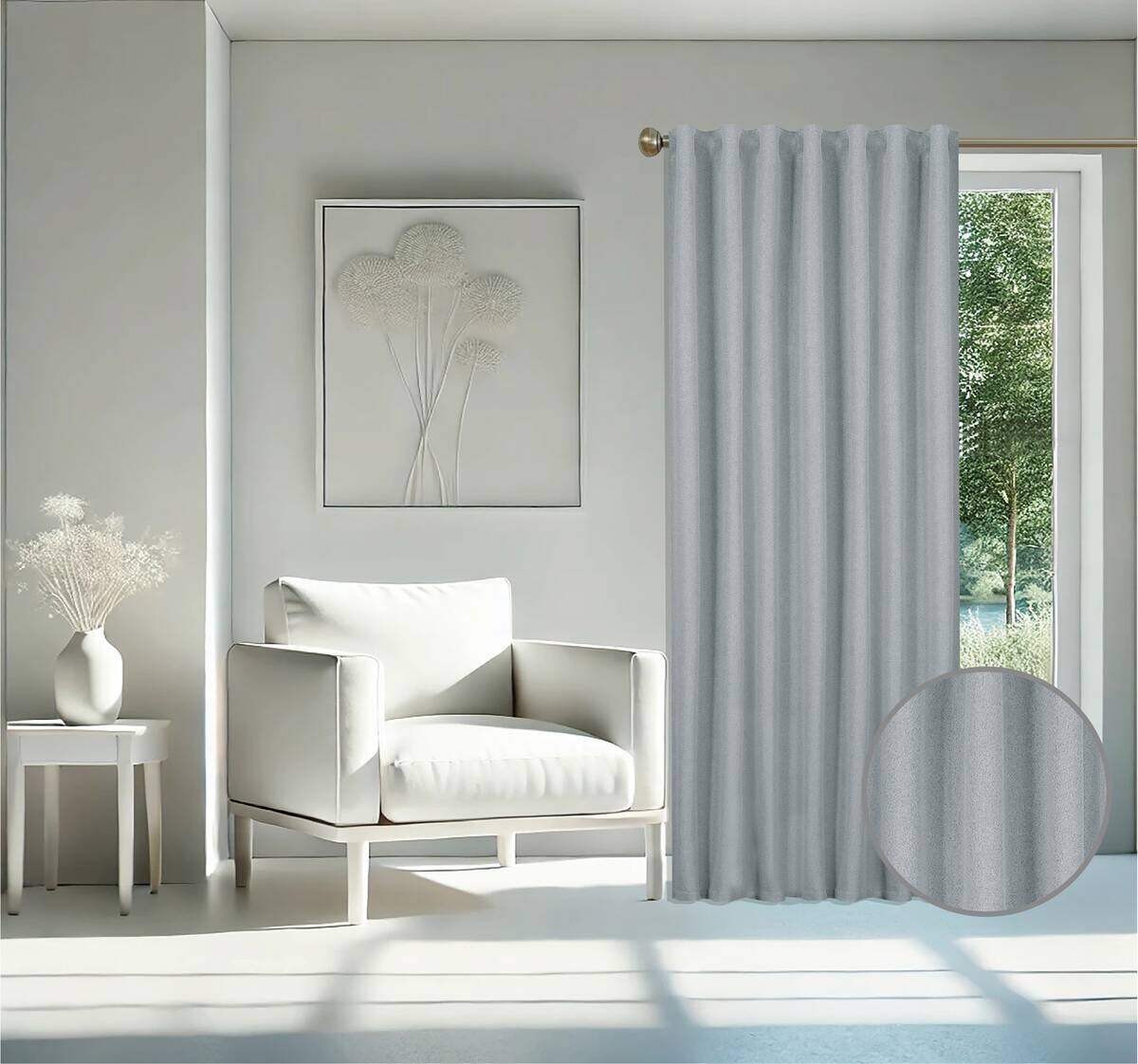 home Topline Verdunklungsvorhang Noah anthrazit B/L: ca. 135x245 cm