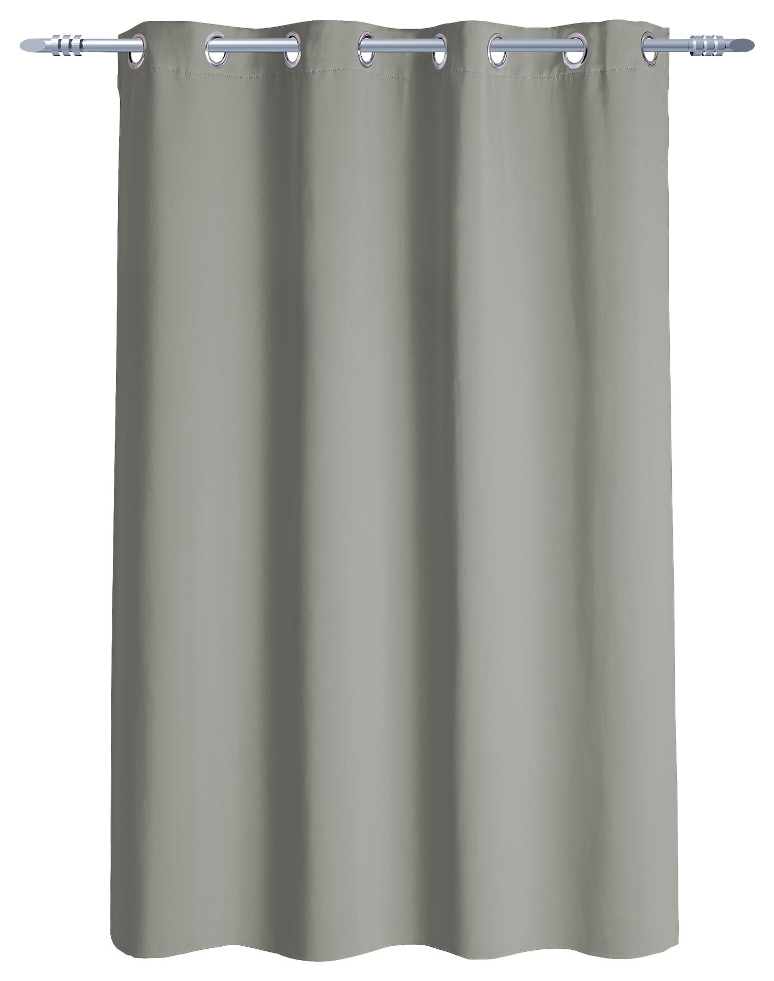 Ösenvorhang Verona silber B/L: ca. 140x145 cm