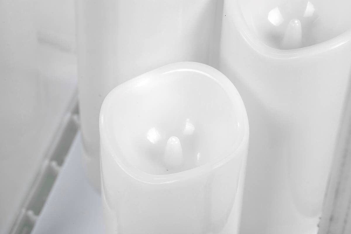 POCOline LED-Laterne weiß B/H/L: ca. 19,5x60x19,5 cm