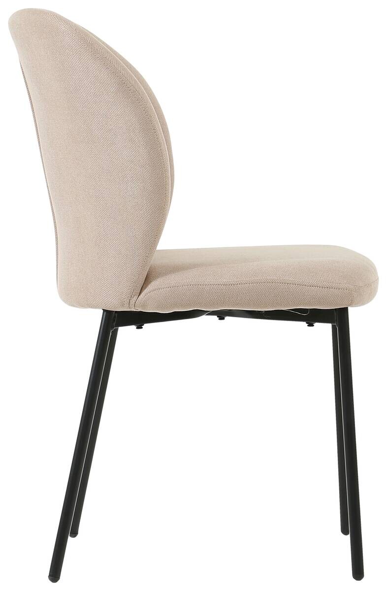 Stuhl Medina beige Webstoff B/H/T: ca. 46x85x48 cm