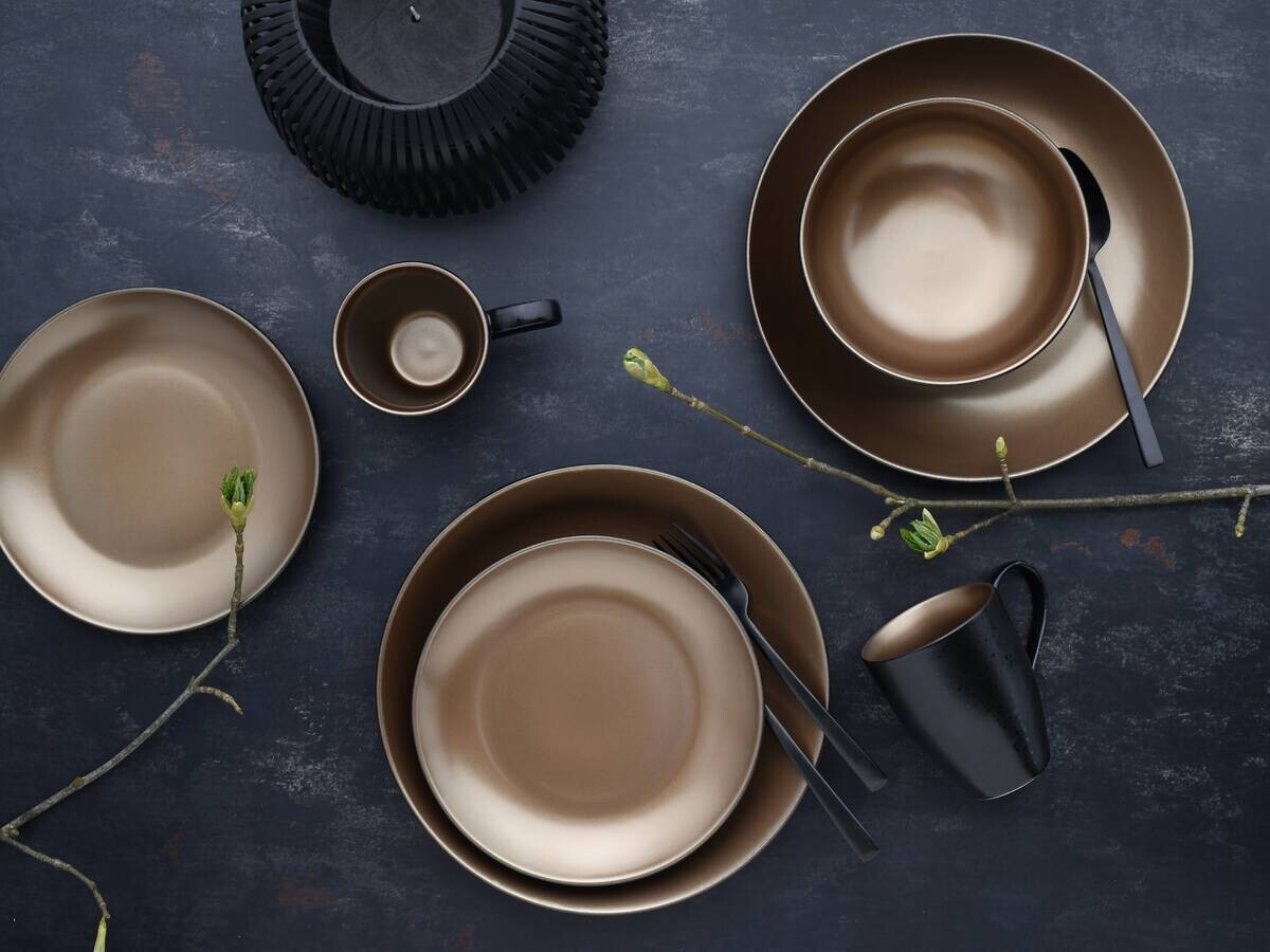 CreaTable Kombiservice Glamour gold Keramik