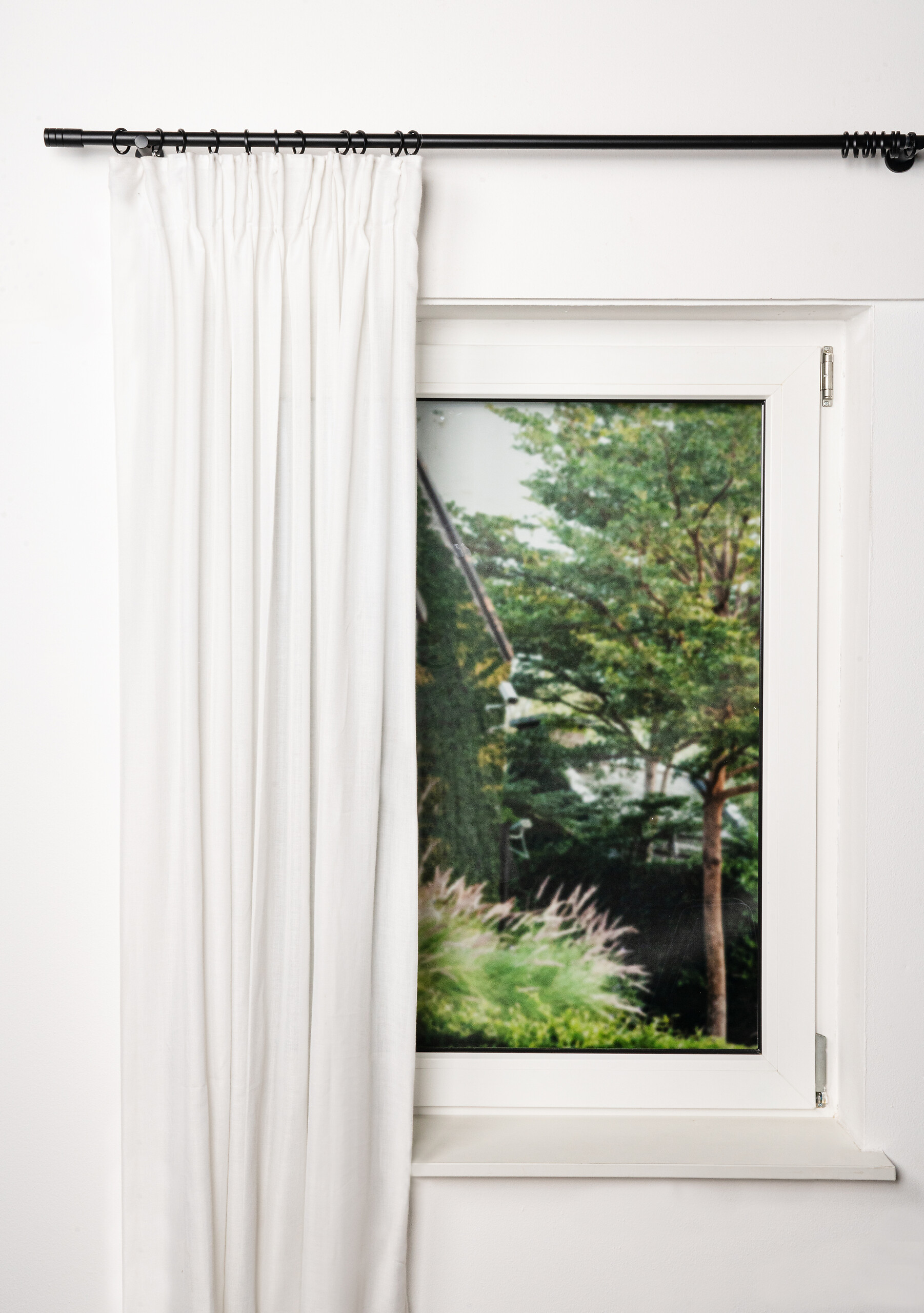 Gardinenstange schwarz Aluminium ausziehbar von ca. 160 bis 280 cm 1.0 Läufe