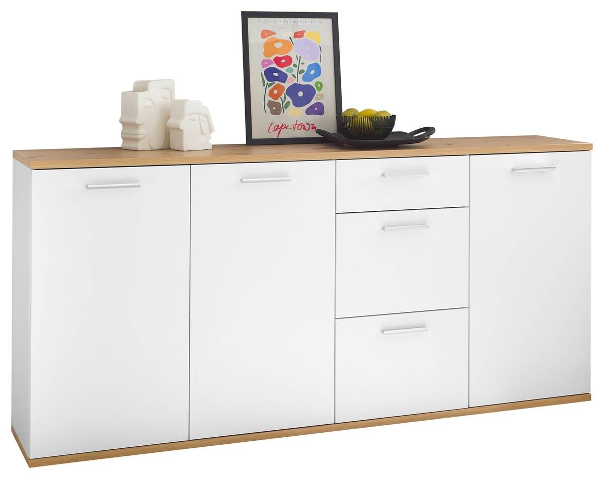 Sideboard BC 1035 weiß Eiche Artisan Nachbildung B/H/T: ca. 180x86x38 cm
