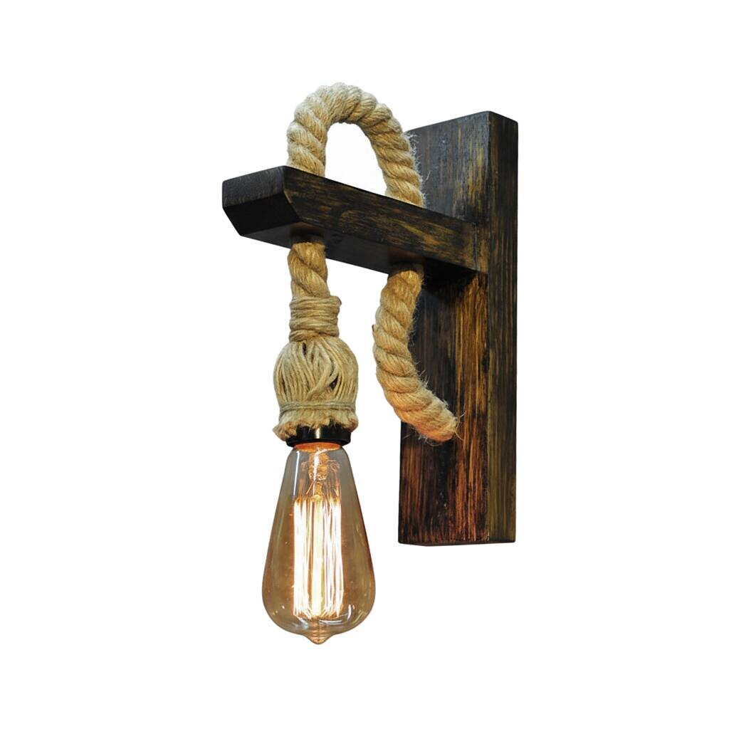 Opviq Wandleuchte beige Fichte B/H/L: ca. 23x9x30 cm E27 1 Brennstellen