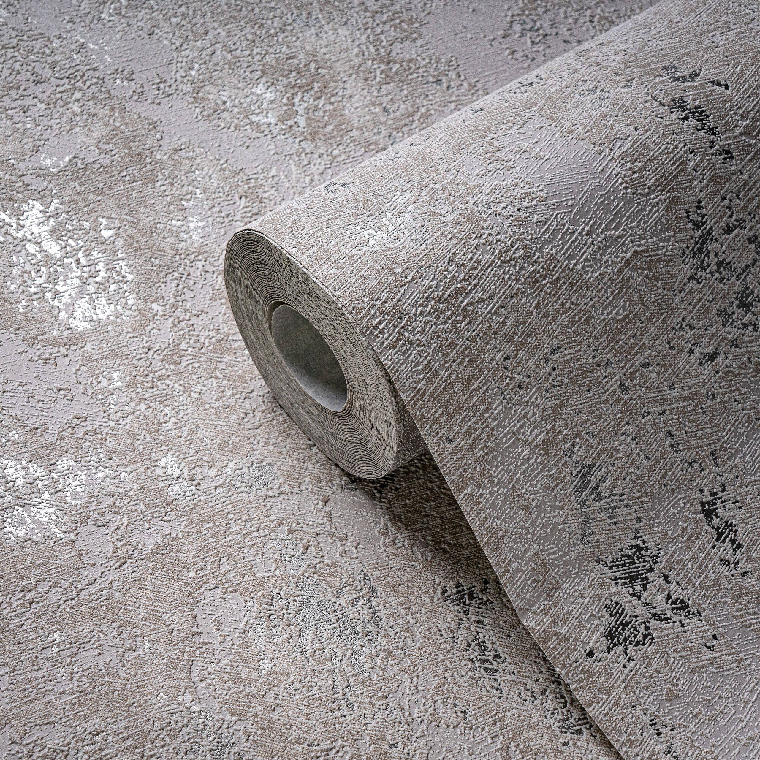 A.S.Creation Vliestapete silber beige B/H/D: ca. 53x1005x9 cm