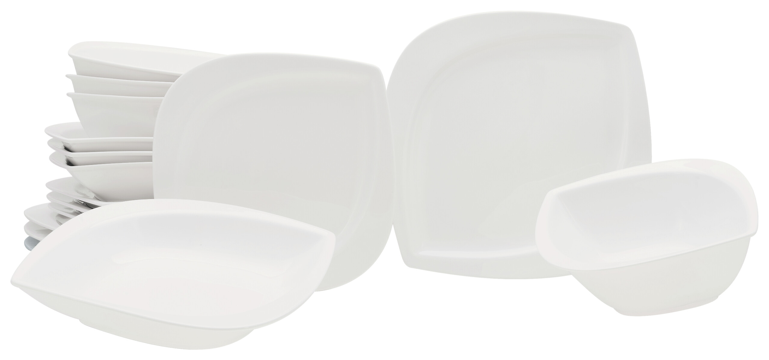 CreaTable Kombiservice Melbourne weiß Porzellan 16 tlg. CreaTable Kombiservice Melbourne weiß Porzellan 16 tlg.