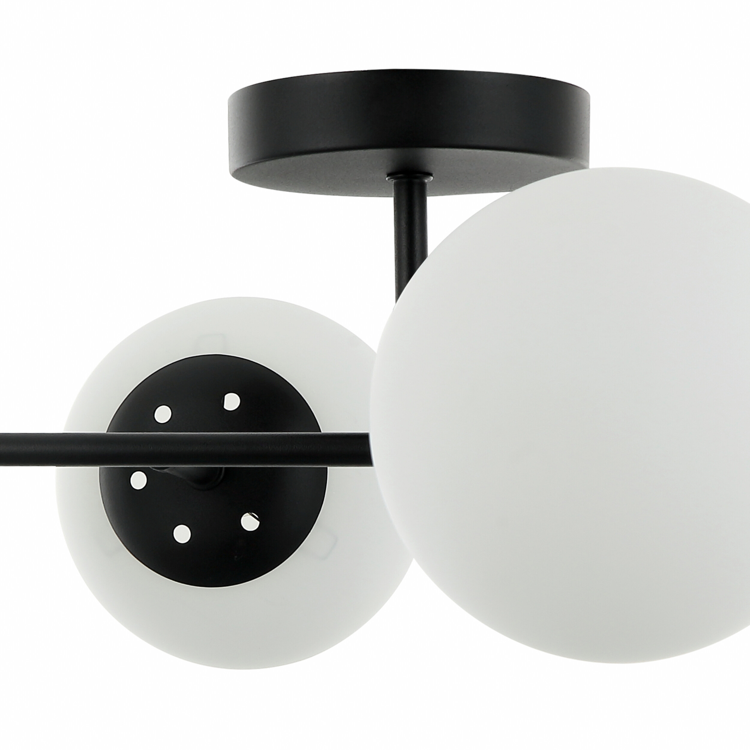 Lamkur Deckenleuchte Maddie schwarz Glas Stahl B/H/L: ca. 19x44x61 cm E14 4 Brennstellen