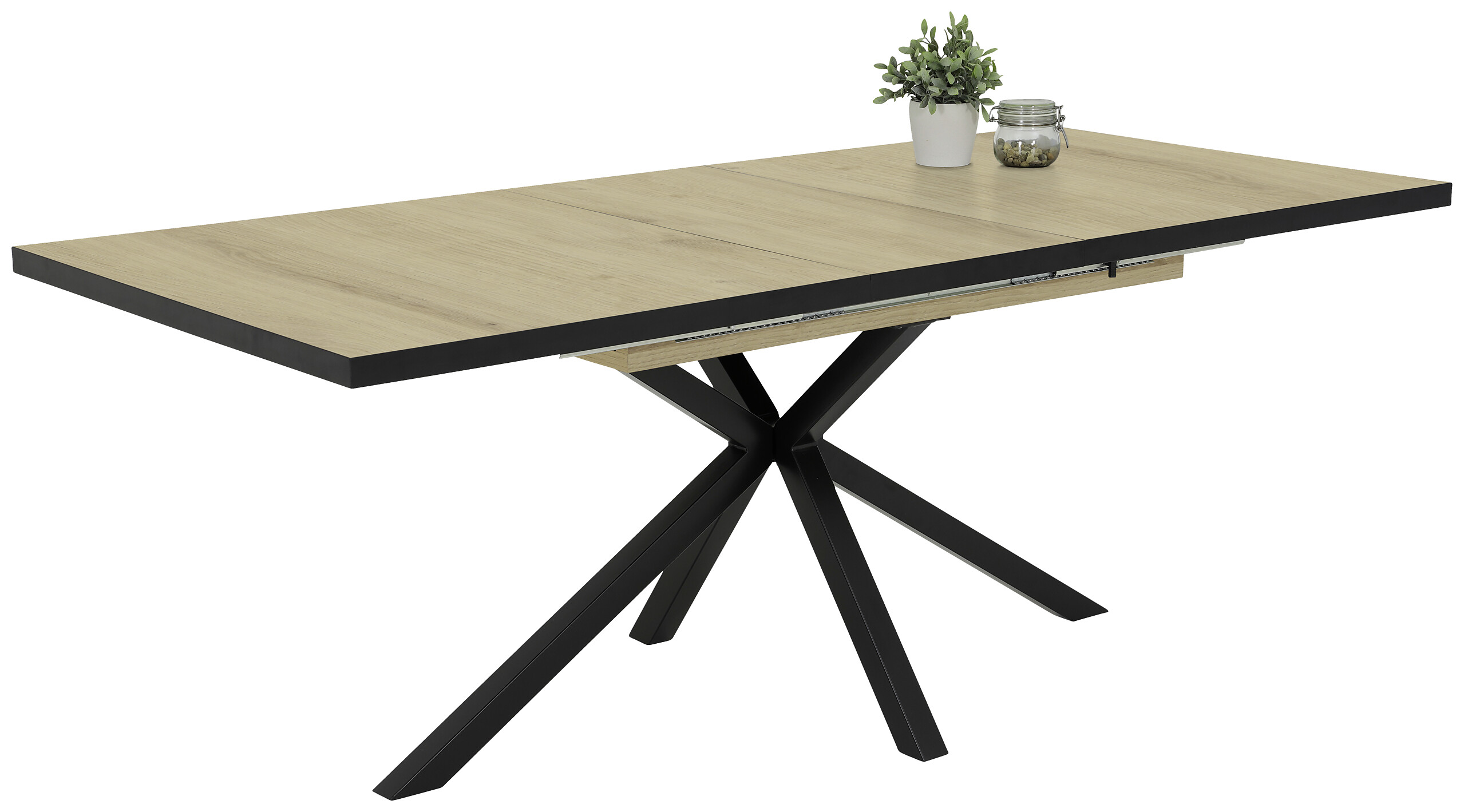 Esstisch Malou I Eiche schwarz B/H/T: ca. 200x76x90 cm