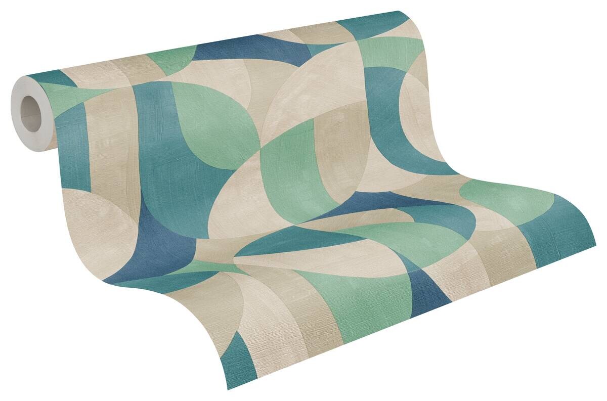 A.S.Creation Vliestapete beige blau B/H/D: ca. 53x1005x8,6 cm