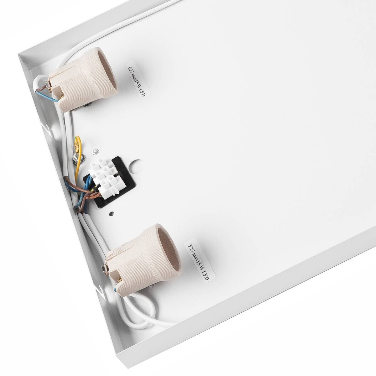 Lamkur Deckenleuchte GASPAR 48888 Eiche Eiche Holz Glas H/L: ca. 8x45 cm E27 4 Brennstellen