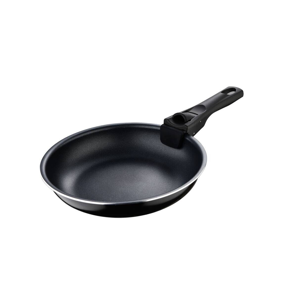 BERGNER Pfannenset Click & cook schwarz Aluminium 3 tlg.